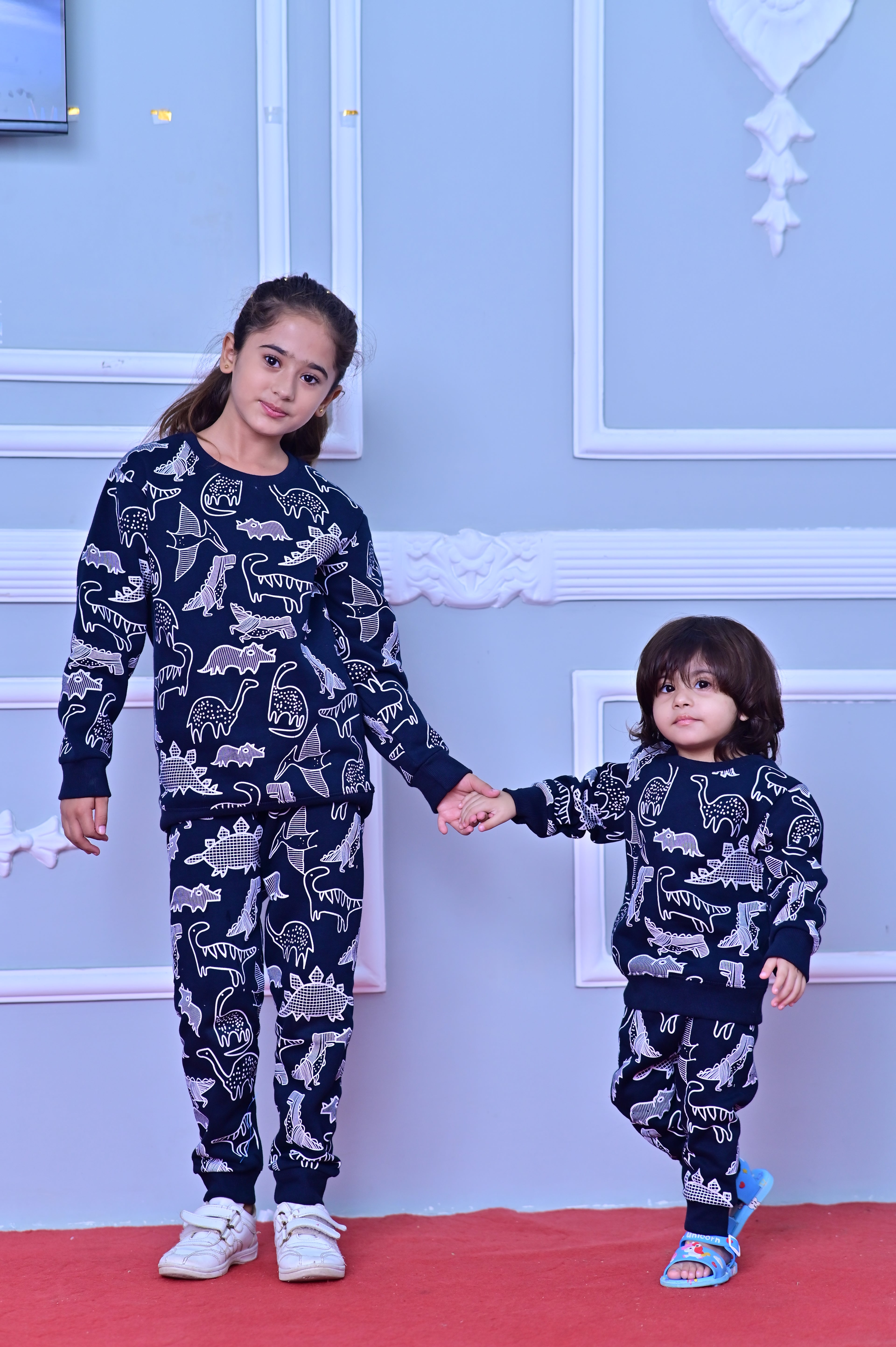 Navy birds boys & girls Fleece sweatshirt & Trouser