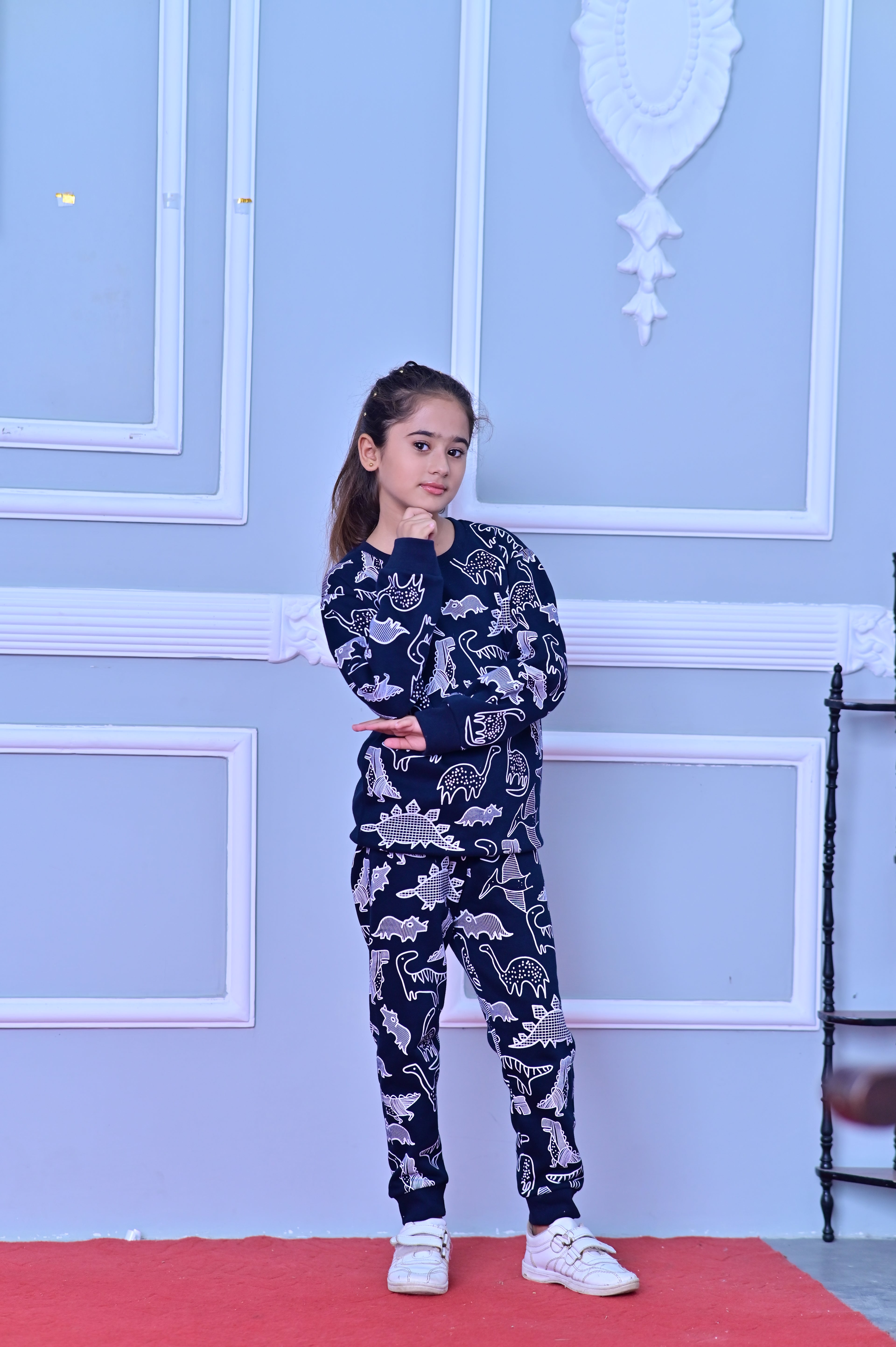 Navy birds boys & girls Fleece sweatshirt & Trouser