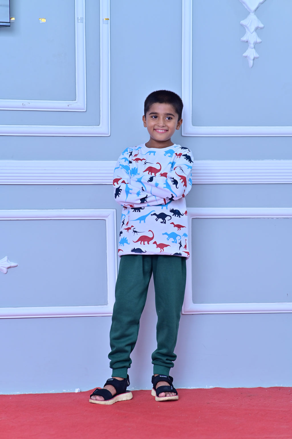 Dinosaur theme Fleece Sweatshirt & Trouser